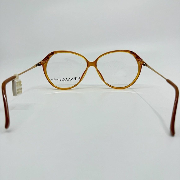 Vintage Vienna Line 1352-10 Yellow Brown Round Sunglasses Frames H9289 - Picture 3 of 7